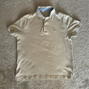 Tommy Hilfiger Men Polo T-Shirt Size M Color Beige / Light Tan